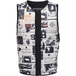 2023 Mystic Mens The Dom Wake Impact Vest 35005.230237 - Black / White